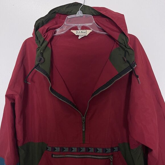 LL Bean 80s Anorak Rain Jacket ASO John Mayer Aztec Windbreaker Womens M Unisex - Picture 6 of 12